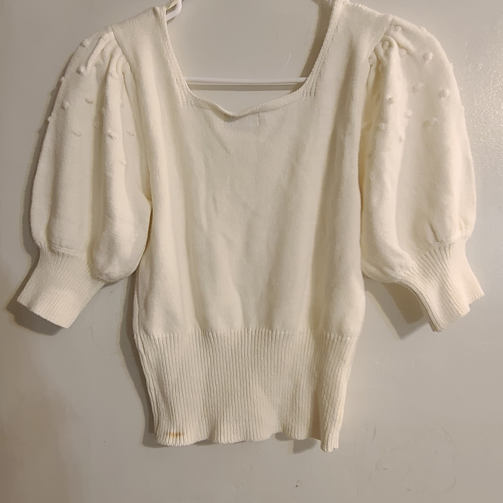 Lily White Cream Knit Top - Picture 5 of 6